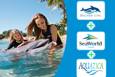 Discovery Cove Signature Dolphin Swim Admission + 2-Parks